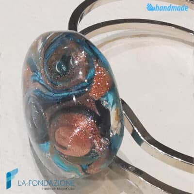 Bracciale Nettuno con avventurina in vetro di Murano - La Fondazione snc - BRAC00074