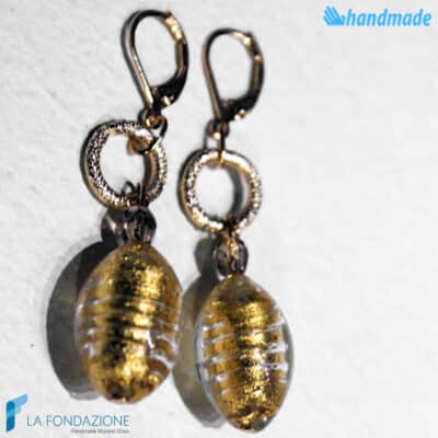 Dangle Nile Earrings handmade Murano glass - La Fondazione snc - EARRINGSC0012