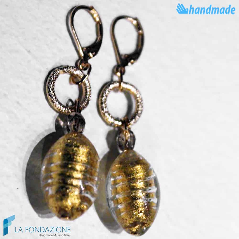 Orecchini Nilo in vetro di Murano - La Fondazione snc - EARRINGSC0012