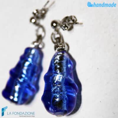 Ice Dangle Earrings handmade Murano glass - La Fondazione snc - EARRINGSC0015