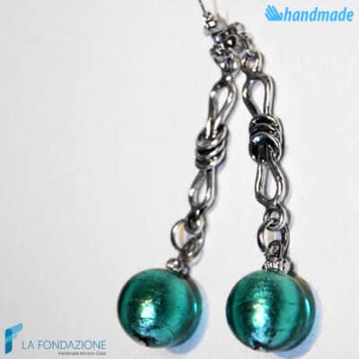 Dangle Sea Knot Earrings handmade Murano glass - La Fondazione snc - EARRINGSC0016