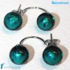 Orecchini Perla Doppia a Lobo in vetro di Murano - La Fondazione snc - EARRINGSC0034