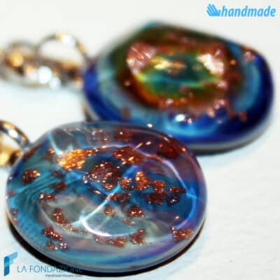 Sea Eye dangle earrings handmade Murano glass - La Fondazione snc - EARRINGSC0038