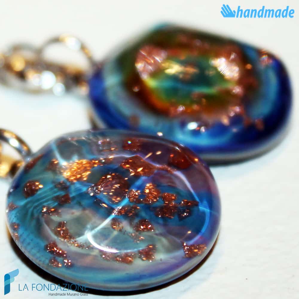 Orecchini Occhio di Mare in vetro di Murano - La Fondazione snc - EARRINGSC0038