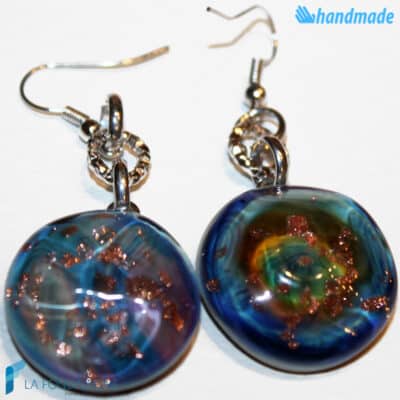 Sea Eye dangle earrings handmade Murano glass - La Fondazione snc - EARRINGSC0038