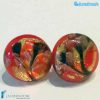 Orecchini Lobo Pavone in vetro di Murano - La Fondazione snc - EARRINGSC0052