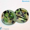 Orecchini Lobo Pavone in vetro di Murano - La Fondazione snc - EARRINGSC0052