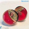 Orecchini Lobo Oro Rotto in vetro di Murano - La Fondazione snc - EARRINGSC0053