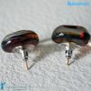 Orecchini Lobo Calcedonio Cerchio in vetro di Murano - La Fondazione snc - EARRINGSC0056