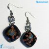 Chalcedony Rhombus Earrings handmade Murano glass - La Fondazione snc - EARRINGSC0058