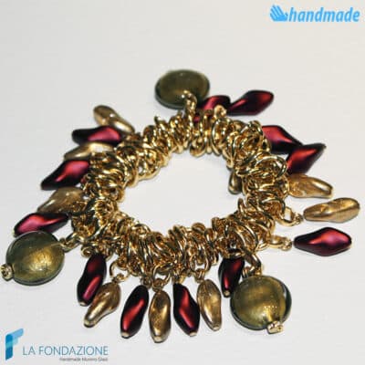 Ely Charm Bracelet handmade in Murano glass - La Fondazione snc - BRAC0007