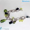 Lime Charm Bracelet handmade in Murano glass - La Fondazione snc - BRAC0024
