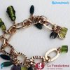 Lime Charm Bracelet handmade in Murano glass - La Fondazione snc - BRAC0024