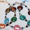 Multi-colored Schissa bracelet handmade in Murano glass - La Fondazione snc - BRAC0025