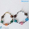 Multi-colored Schissa bracelet handmade in Murano glass - La Fondazione snc - BRAC0025