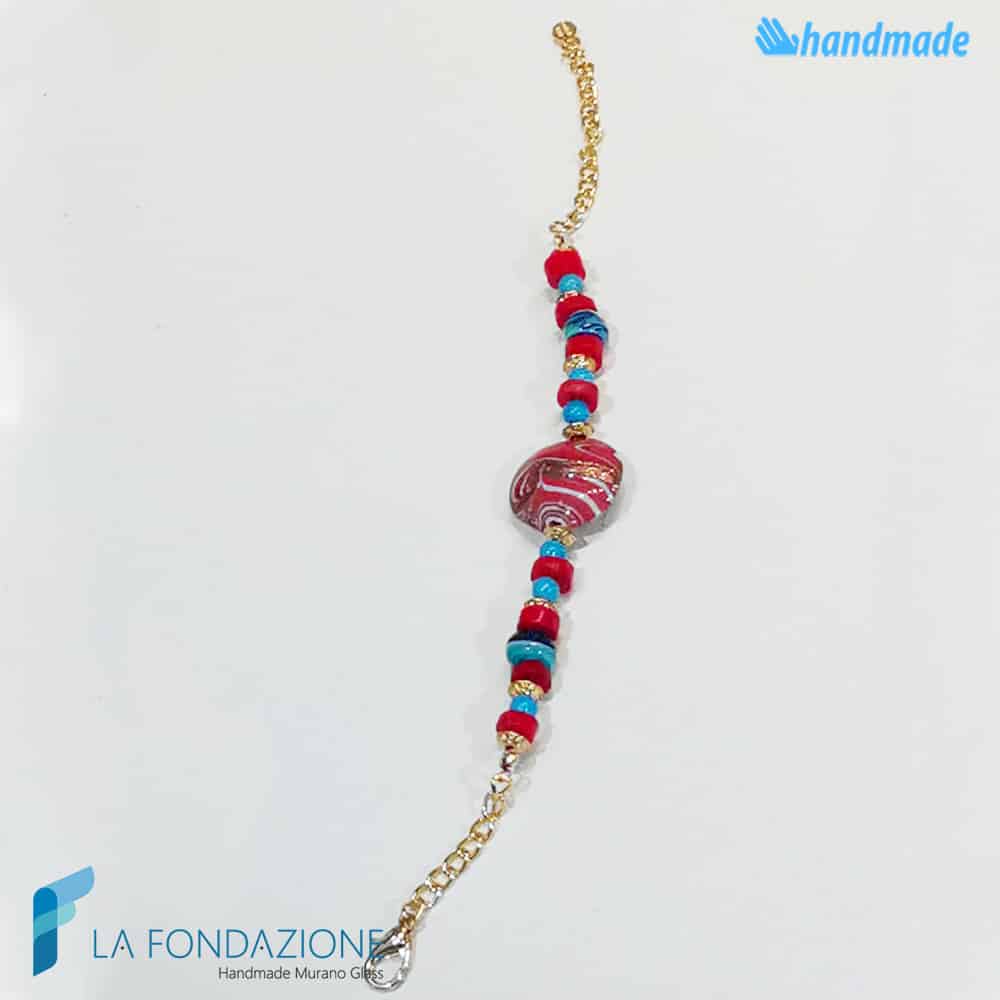 Phoenician Red bracelet with aventurine - La Fondazione snc - BRAC0068