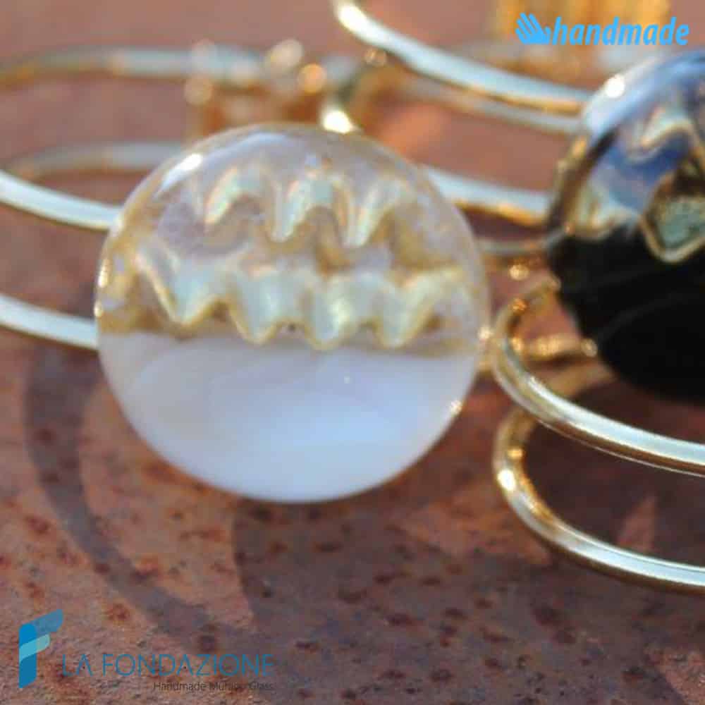 Burano bracelet with gold handmade in Murano glass - La Fondazione snc - BRAC0078