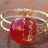 Burano bracelet with gold handmade in Murano glass - La Fondazione snc - BRAC0078