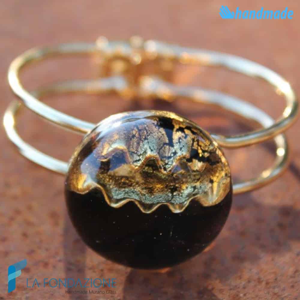 Burano bracelet with gold handmade in Murano glass - La Fondazione snc - BRAC0078