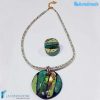 Parure Laguna Smeraldo con collana e anello in vetro di Murano - La Fondazione snc - PARU0057