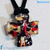 Gold Maltese Cross Pendant handmade Murano glass - La Fondazione snc - PEND0019