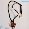 Gold Maltese Cross Pendant handmade Murano glass - La Fondazione snc - PEND0019