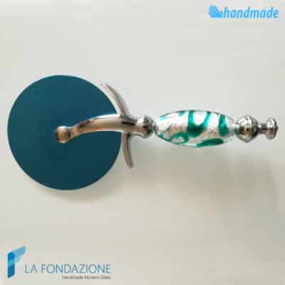 Taglia Pizza Verde in vetro di Murano - La Fondazione snc - PIZZA001