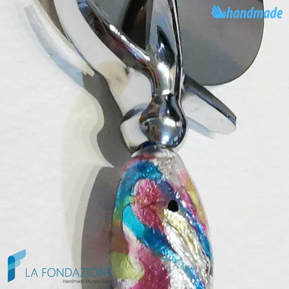 Delicate Pizza Cutter handmade Murano glass - La Fondazione snc - PIZZA003