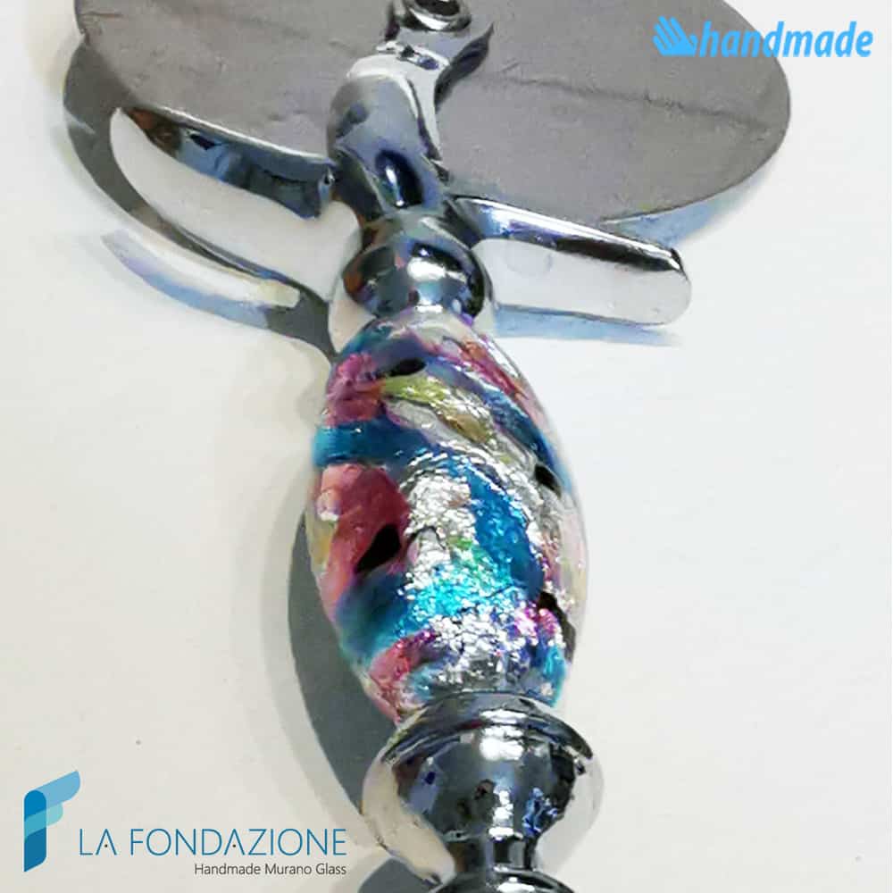 Delicate Pizza Cutter handmade Murano glass - La Fondazione snc - PIZZA003