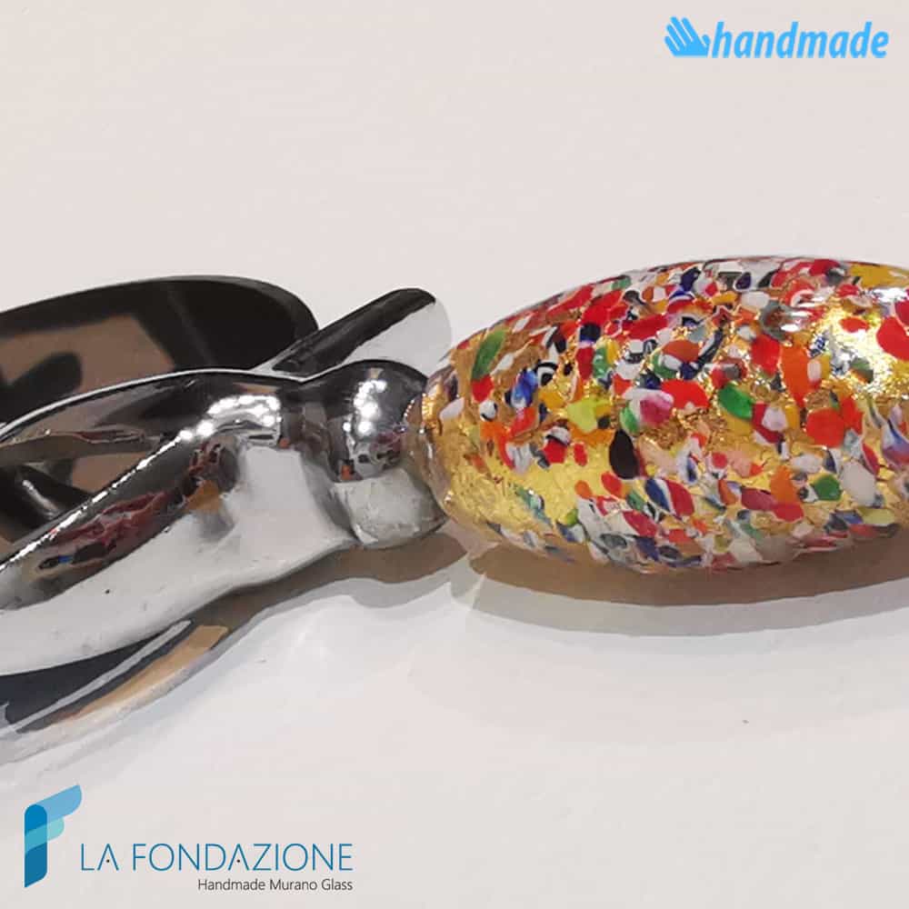 Taglia Pizza Arcobaleno in vetro di Murano - La Fondazione snc - PIZZA005