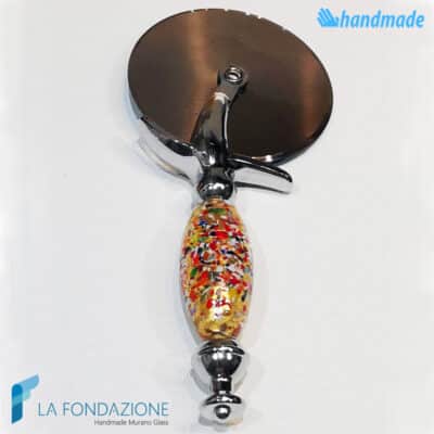 Taglia Pizza Arcobaleno in vetro di Murano - La Fondazione snc - PIZZA005