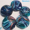 Phoenician Ocean beads with aventurine handmade in Murano glass - La Fondazione snc - PERLA032