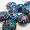 Phoenician Ocean beads with aventurine handmade in Murano glass - La Fondazione snc - PERLA032