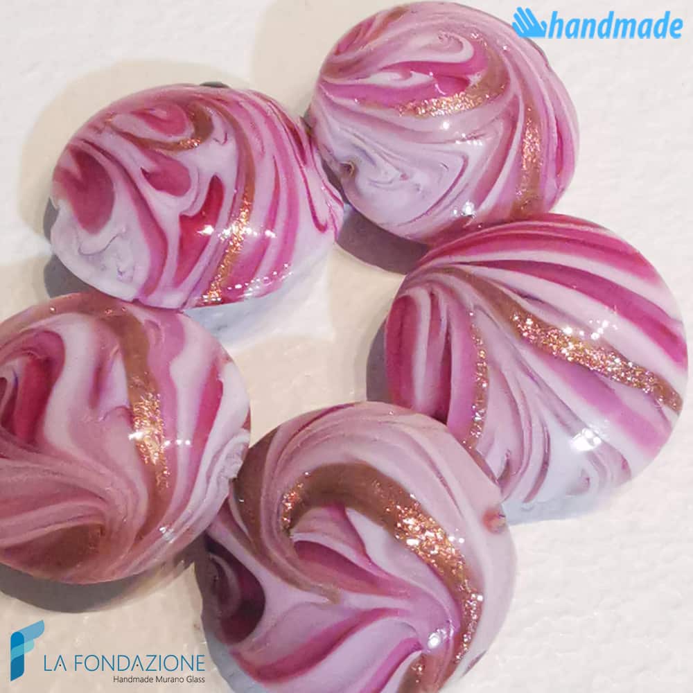 Perle Fenicio Lady con avventurina in vetro di Murano - La Fondazione snc - PERLA033