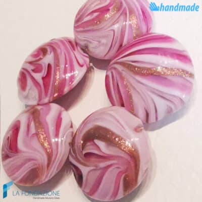 Phoenician Lady beads with aventurine handmade in Murano glass - La Fondazione snc - PERLA033