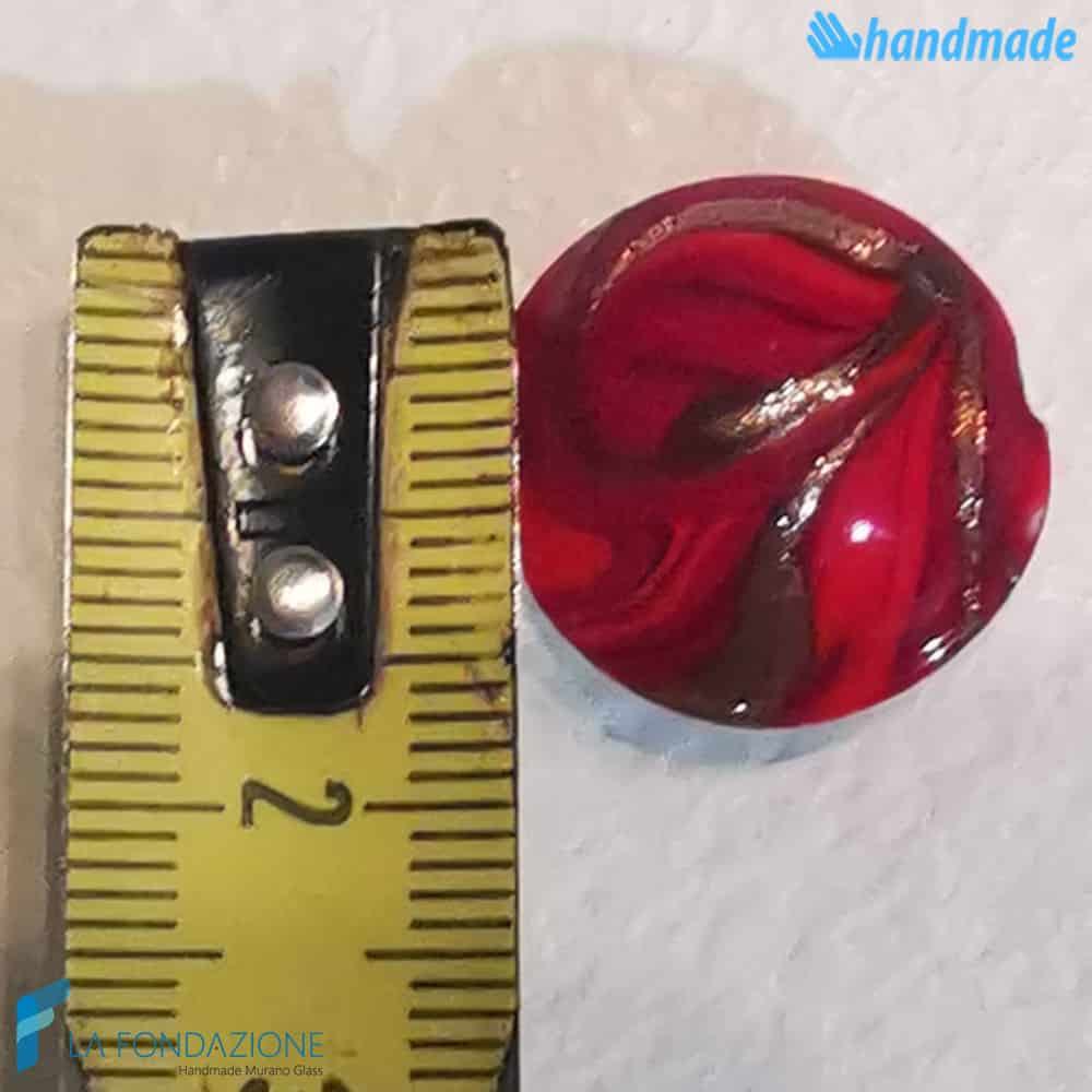 Phoenician Fire beads with aventurine handmade in Murano glass - La Fondazione snc - PERLA034