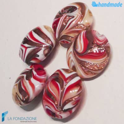 Phoenician Earth beads with aventurine handmade in Murano glass - La Fondazione snc - PERLA038