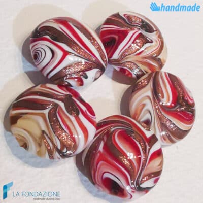 Phoenician Earth beads with aventurine handmade in Murano glass - La Fondazione snc - PERLA038