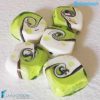 Maui Lime beads with aventurine handmade in Murano glass - La Fondazione snc - PERLA043