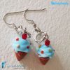 Drop earrings with ice cream handmade Murano glass - La Fondazione snc - EARRINGSC0062