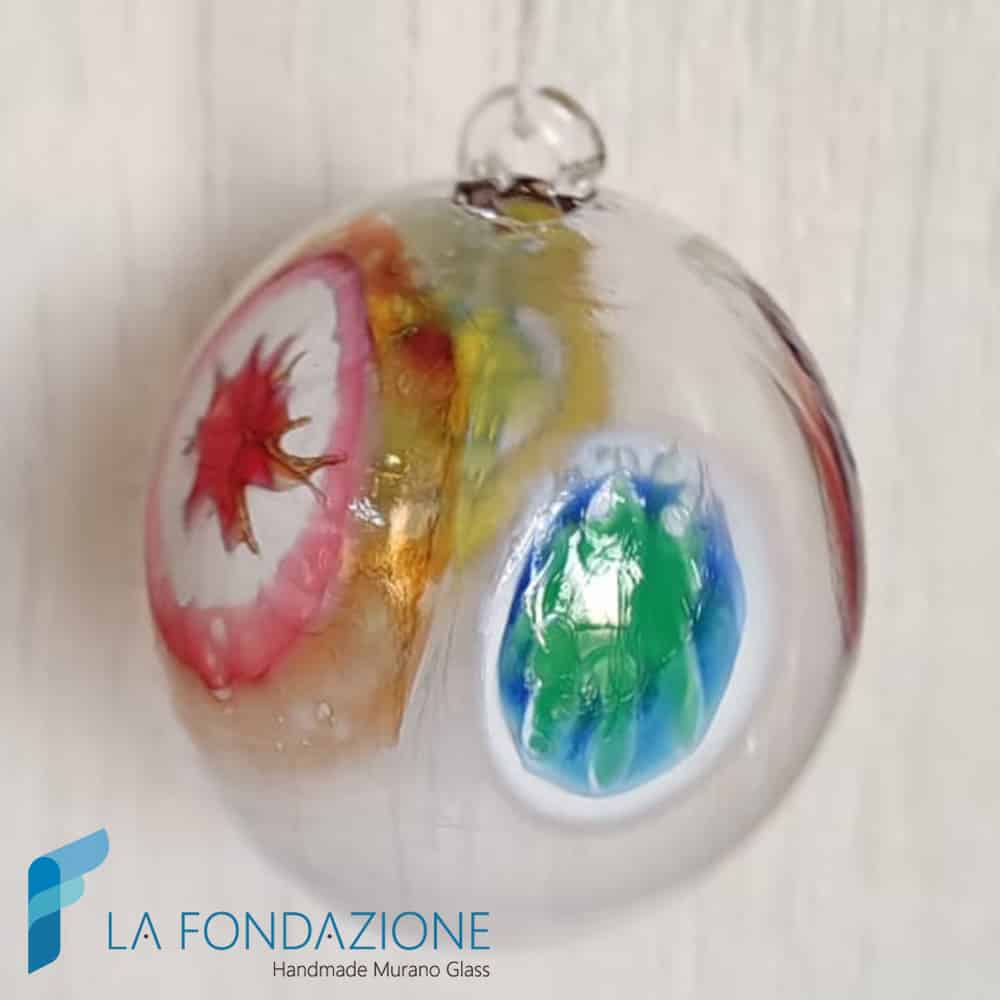 Palle di Natale Murrine in vetro di Murano - L:a Fondazione snc - TMAS013