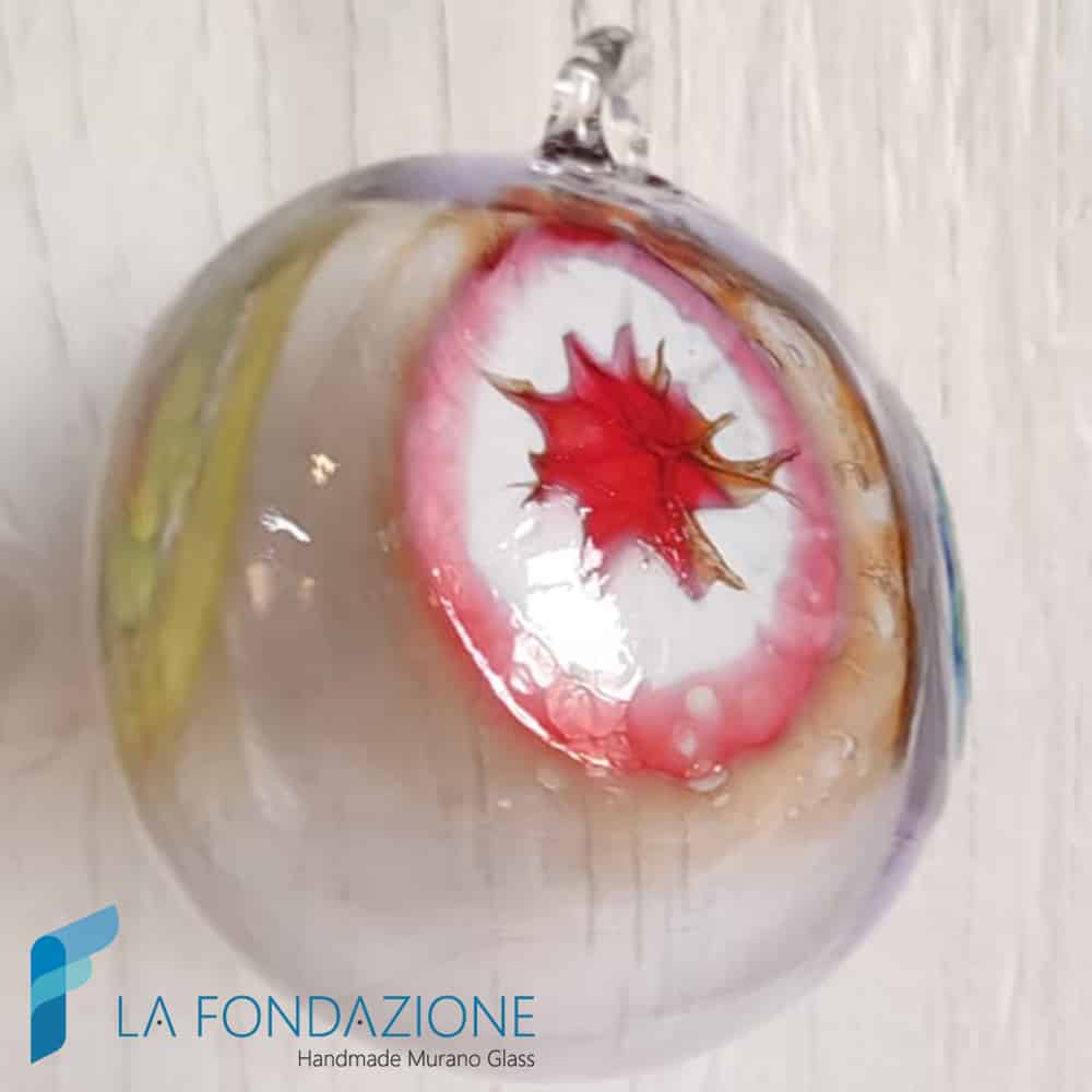 Murrine Christmas balls handmade Murano glass - L:a Fondazione snc - TMAS013