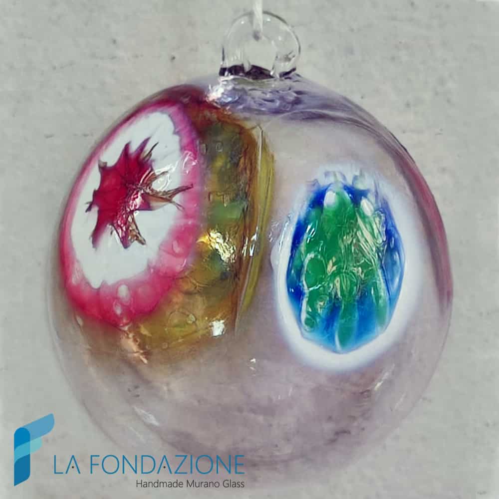 Murrine Christmas balls handmade Murano glass - L:a Fondazione snc - TMAS013