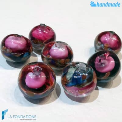 Chalcedony Beads 12 mm ruby red - La Fondazione snc - PERLA049