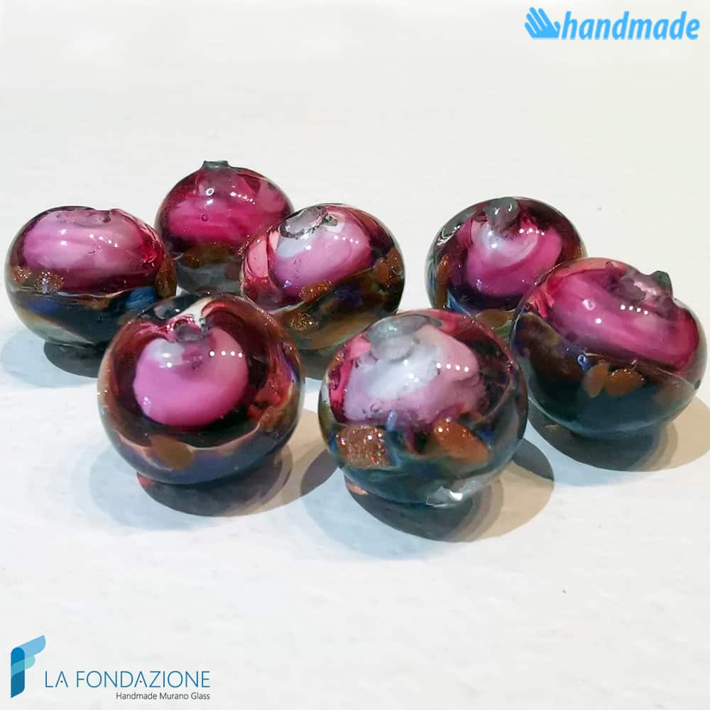 Chalcedony Beads 12 mm ruby red - La Fondazione snc - PERLA049