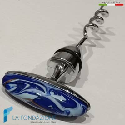 Cavatappi Fenicio Blu Oceano con avventurina - La Fondazione snc - SCREW001