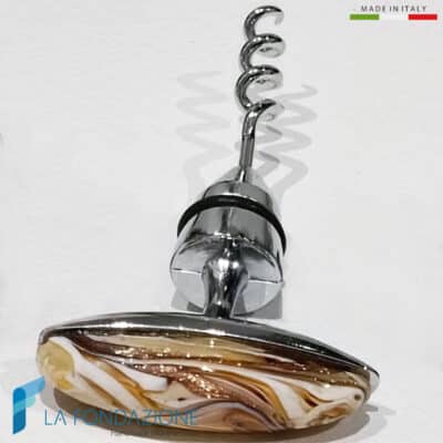 Cavatappi Fenicio Caramello con avventurina - La Fondazione snc - SCREW002