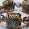 Safari cube bracelet with aventurine handmade in Murano glass - La Fondazione snc - BRAC0085