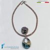 Parure Goccia Vortice Minori Turchese con collana e anello in vetro di Murano - La Fondazione snc - PARU0060