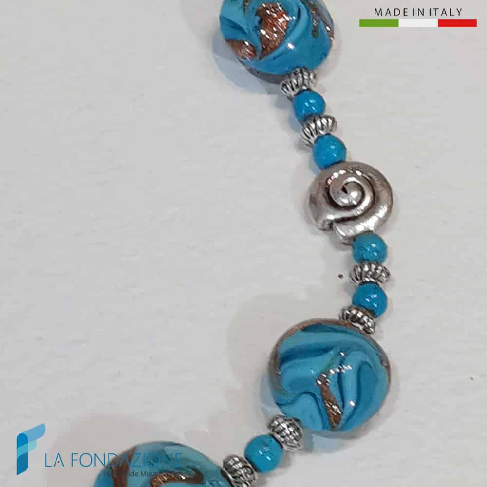 Parure Fenicio Sky con collana e braccialetto - La Fondazione snc - PARU0062